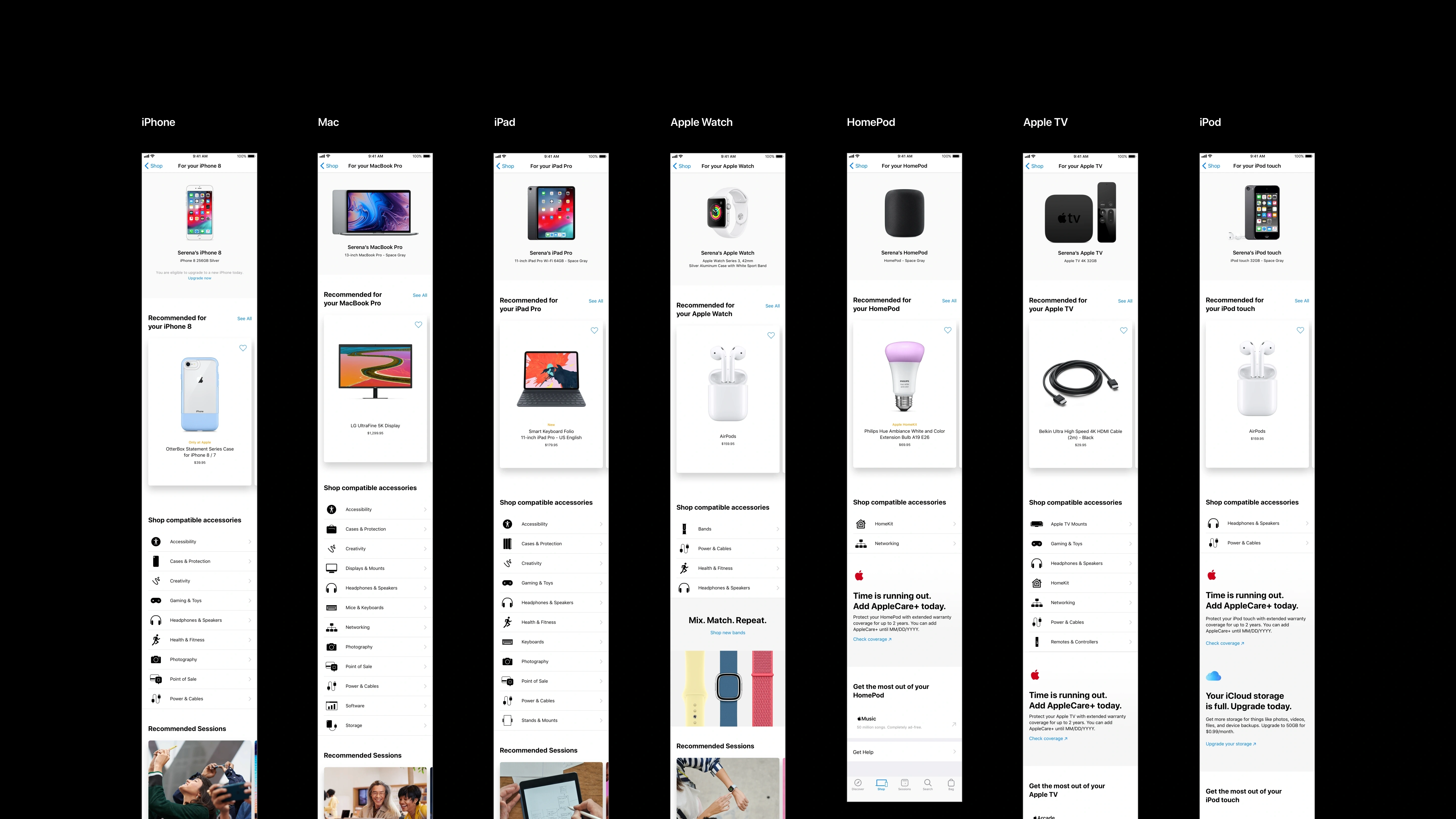 Final designs — all 7 devices